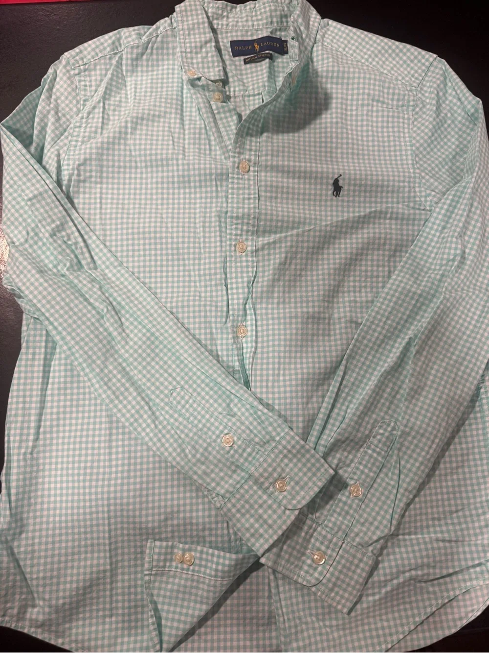 Polo by Ralph Lauren Men’s Mint Gingham Button-Down Shirt